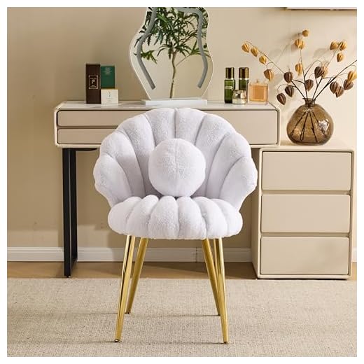 Chic Shell-Shaped Accent Vanity Chair