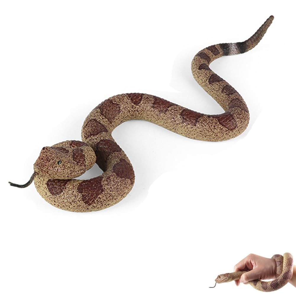 Toy Snakes for Kids Realistic, Soft Rubber Snake for Halloween Decoration, Realistic Cobra Style Fake Snakes, Fun Reptile Animal Props, Stress Relief Gag Toys
