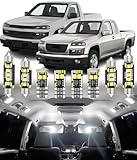 BMT xms Car Interior LED Light Replacement for GMC Canyon Colorado 2004-2012,6000K Super Bright Interior Light Bulbs Package, 10pcs