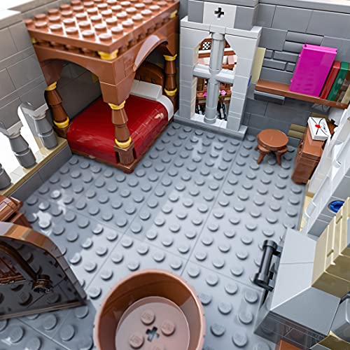 Tosbes Europäisches Schloss Architektur Bausteine, Mittelalterliche Haus Gebäude Modell Bausatz, MOC-68151, Modular… – Bild 8