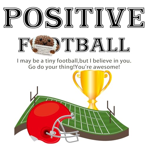 image for Zelaxeyi Funny Crochet Mini Football Gift for Football Lovers,Birthday