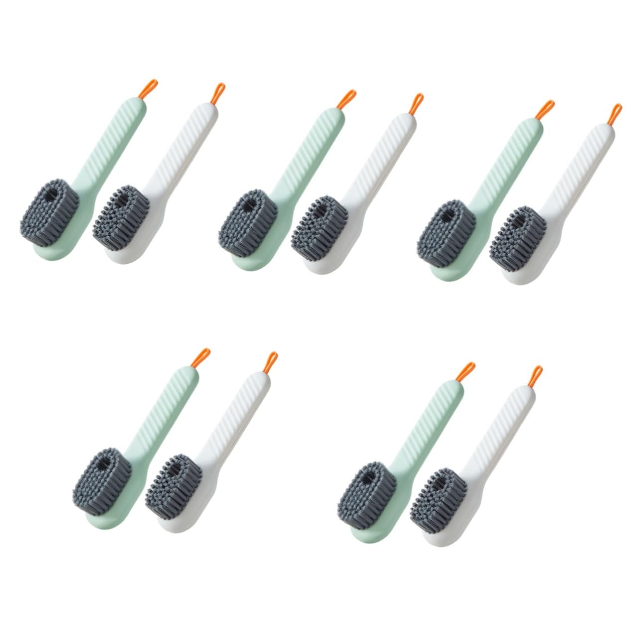 MAGICLULU 5 Sets Schuhreinigungsbürste Mit Seife Tragbare Schuhgriffbürste Für Schuhe Sneaker-reinigungsbürste Scheuerbürste Für Schuhe 2 Stück * 5
