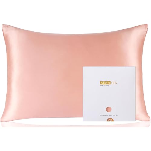 ZIMASILK 100% Pure Mulberry Silk Pillow Cases for Hair and Skin, Queen