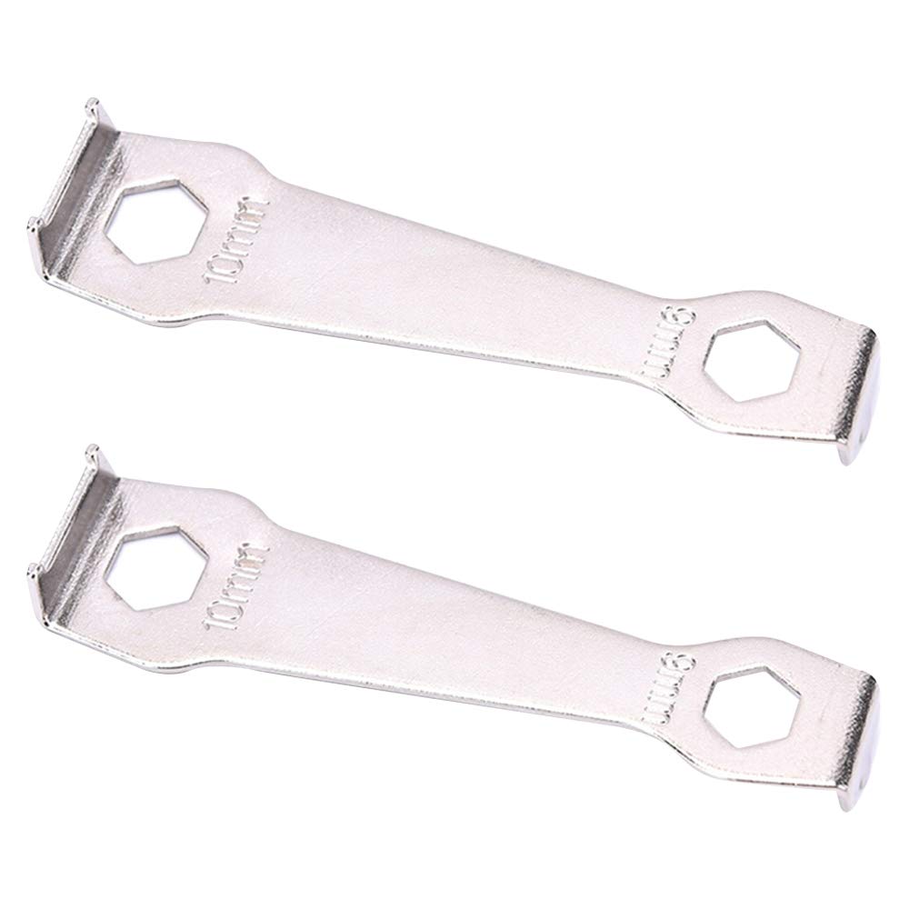 NanlouYue 2 Pcs Chainring Nut Wrench Bike Fixed Wrench Bicycle Repair Tool Bike Wrench Chainring Bolts Wrench (9/10 mm)