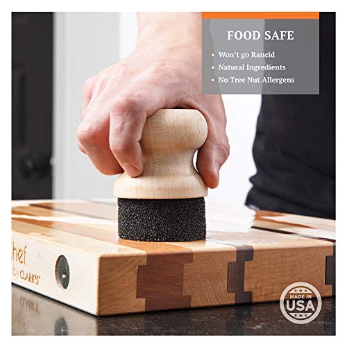 Clark’s Cutting Board Oil And Wax Kit – Includes Food Grade Mineral Oil (12Oz), Finishing Wax (6Oz), Applicator, & Buffing Pad To Clean And Protect Wood, Enriched With Natural Lemon & Orange Extract #TOP3