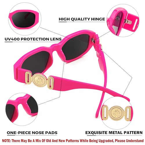 Image of FEISEDY Retro Trendy Rectangle Sunglasses Women Men Narrow Shades B2322 | |Vintage Shades |UV400 Protection |Blocks Glare |Women & Men |Comes With A Storage Case