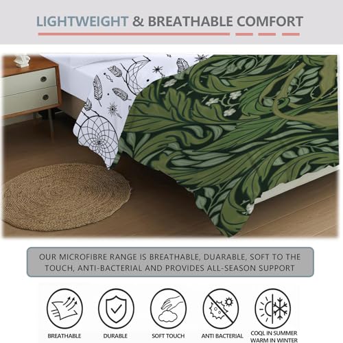 Housse de couette microfibre douce 240x220 cm contre le linge de lit rêche - 6