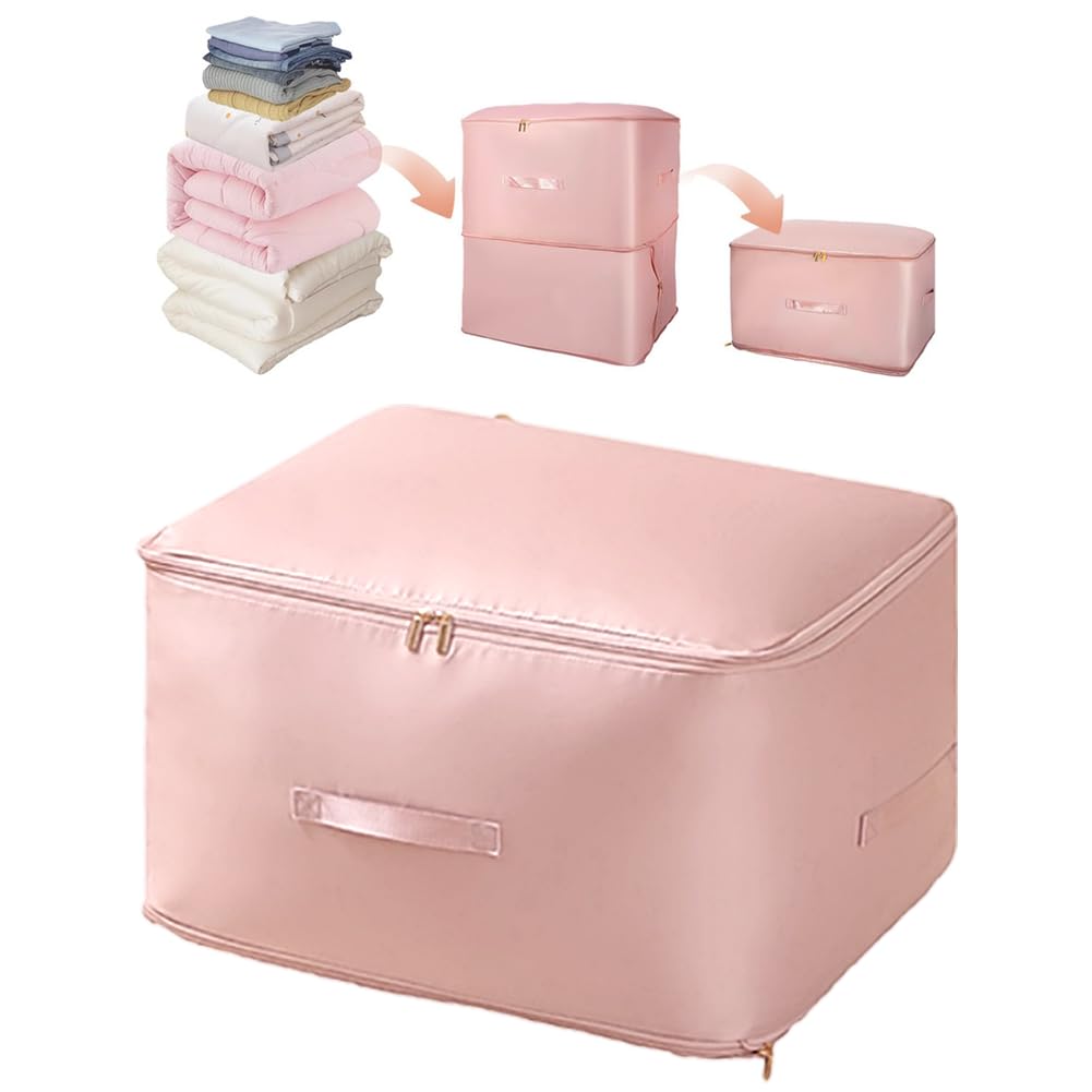 Sateen Vacuum Storage Bags for Wardrobe Organizer, Compression Bags Storage for Comforters, Clothes, Blankets, Bedding, Pillows, Duvet, Bedding Sets Space-Saving Vacuum Bags (54 * 42 * 60cm)