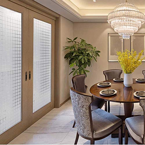 Image of SUNBIRD Window Film Privacy Colorful Window Sticker, Decorative Window Vinyl, Adhesive Home UV Blocking, Heat Insulation Static Cling for Bathroom Office (24 X 60 INCHES, Square Box)