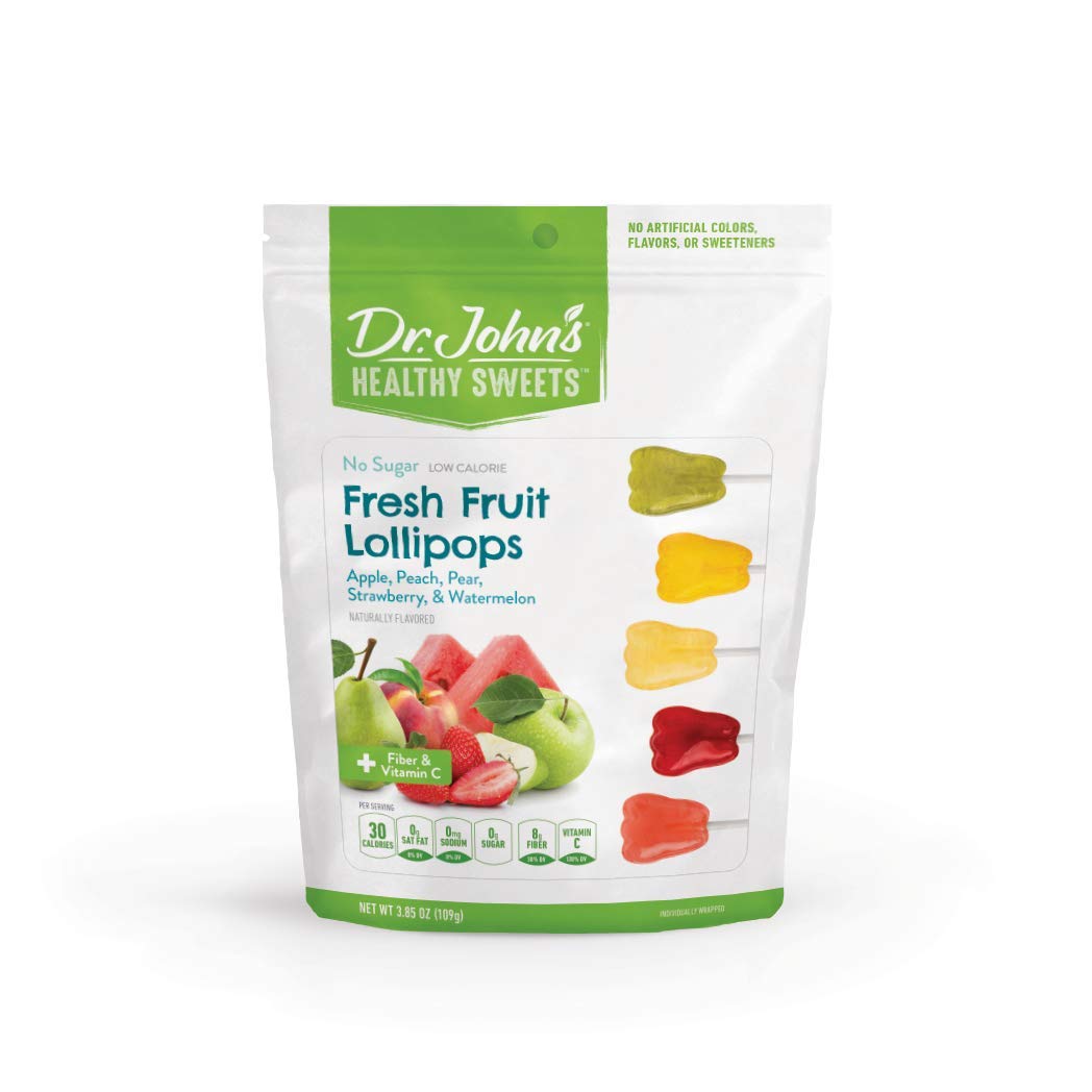 Dr. John’s Sugar Free Candy, Healthy Lollipops with Zero Sugar, Low Calorie Snacks, Keto Friendly Hard Candy Sweets, Fresh Fruit Tooth, 150 Count, 2.5 LB
