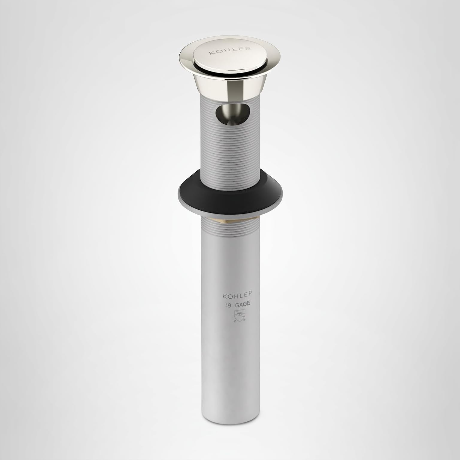 Kohler K-25322-SN Bathroom sink clicker drain with overflow