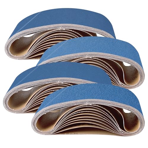 UMXIUO Bandes Abrasives 100 x 560 mm, 8 Pièces Bande Abrasive Grain 40/60/80/120 pour Ponceuse à Bande pour Métal Bois