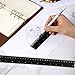 eBoot Plastic Ruler Straight Ruler Plastic Measuring Tool 12 Inches and 6 Inches, 2 Pieces (Black)