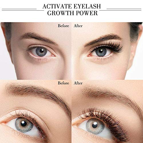 Eyelash Growth Serum, Natural Eyebrow Enhancer Rapid Lash Boost Serum for Longer, Fuller Thicker Lashes & Brows 0 Hormone Without Irritation (5ML)