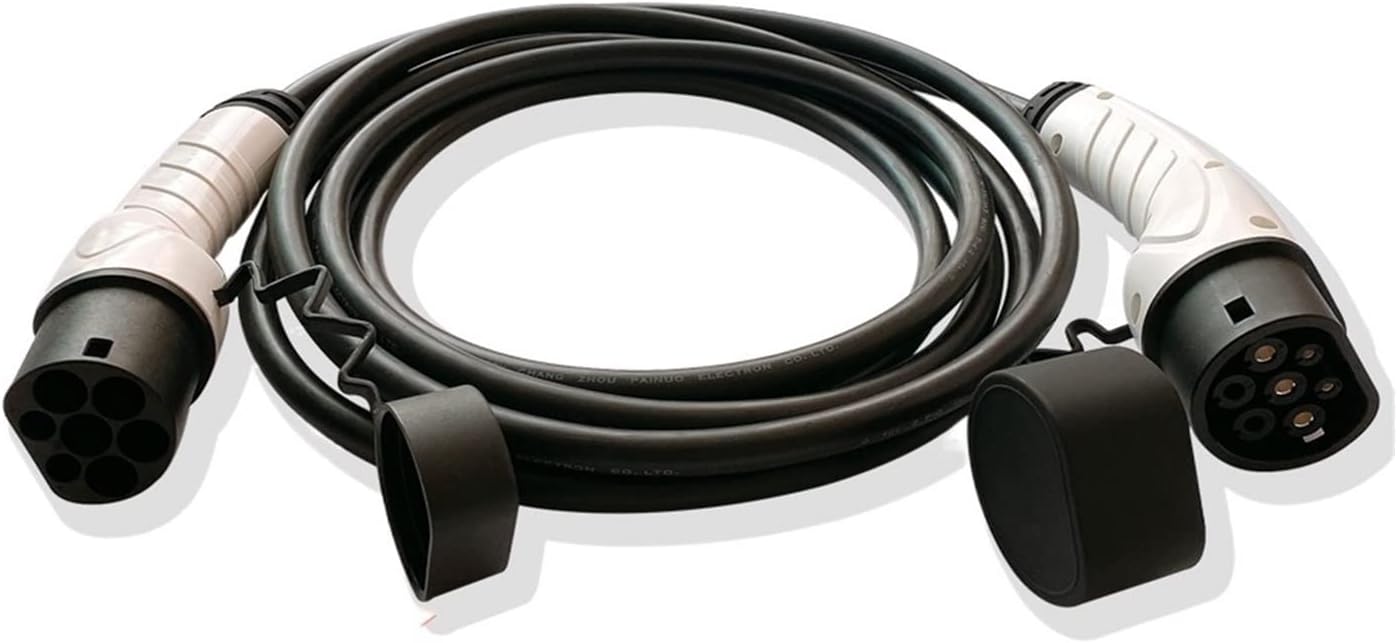 Electric Vehicle Charging Stations EV Charging Cable32A 7.2KW 62196-2 5M Electric Car Charger Station Electric Vehicle Charging Cable Compatible (Color : 16Aphase Size : W) (32aphase W)