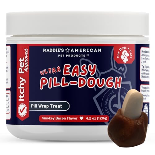 Maddie's American Pet Products Ultra Easy Pill-Dough Treat Paste for Dogs & Cats - Hypoallergenic Pill Concealing Pocket, Pouch or Wrap - Chicken Free Allergy Friendly Formula