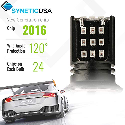 image for Syneticusa 7443 Red Flashing Strobe Blinking Rear Alert Safety Brake T