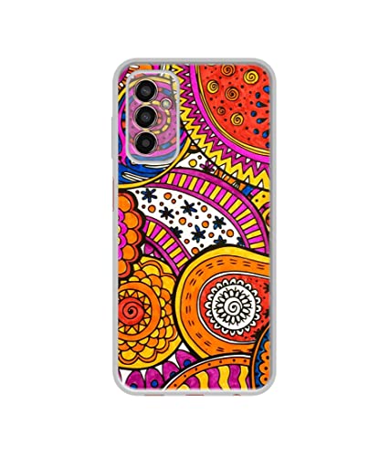 Image of Casotec Rangoli Paisley Art Design Printed Silicon Soft TPU Back Case Cover for Samsung Galaxy M13 4G