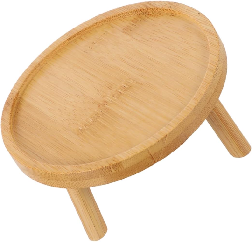 BESPORTBLE 5pcs Wooden Pedestal Plant Stand for Indoor Home Decor Boho Flower Vase Holder Bonsai Pot Stand Rustic Planter Holder
