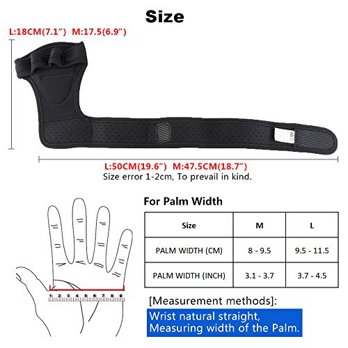 Apoio de pulso, Andoer Luvas de levantamento de peso Proteção Wrist Wraps Luvas de fitness para pull