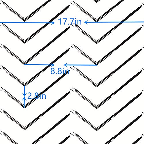 Practicalws Bundle Of 17.7In×157Inpeel And Stick Modern Stripe Wallpaper And 11.8In×78.7In Marble Wallpaper #TOP1