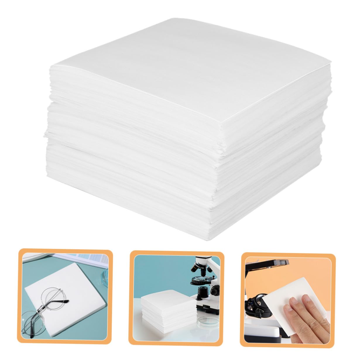 1200pièces Nettoyant Pour Lentilles De Microscope Lingettes Pour Lunettes Chiffon Pour Lentilles Appareil Photo Lingettes Pour Écrans Nettoyage Polyvalent