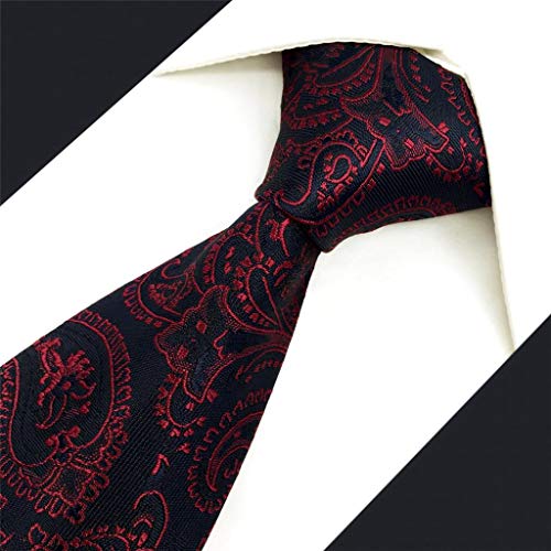 S&W SHLAX&WING Gravatas masculinas Gravatas Paisley vermelho para padrinhos de casamento WeddParty s