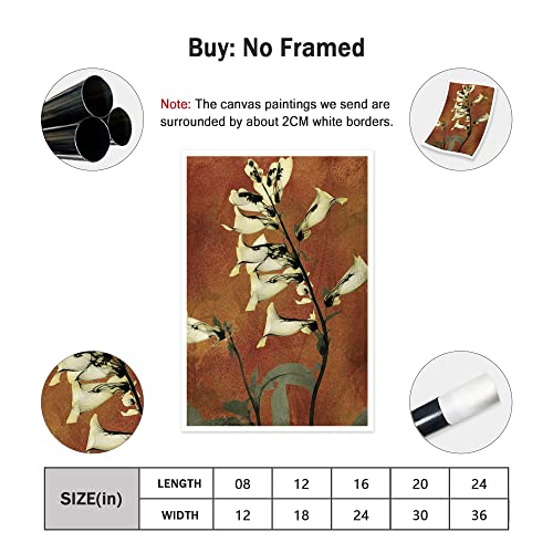 Eorntdy Canvas Wall Art Unframe Golden Leaf Pictures Painting Canvas Paintings Leaves Photography Wall Art For Living Room Bathrooms Home Modern Office Decor Canvas Art Wall Decor 12X18Inch #TOP1