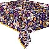 Unique Multicolor Plastic Disney Coco Rectangular Table Cover (54' x 84') 1 Count - Bright and Fun Design, Perfect for Disney Themed Parties