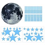 【Súper brillante y de larga duración】 Todo lo que Estrellas fluorescentes para techo necesita para funcionar son unos minutos de activación de la luz. Coloque la pegatina sobre una superficie plana y limpia y encienda la luz durante 15-30 minutos para permitir que absorba la luz. Cuanto más tarde en absorber la luz, más durará la luz. 15-30 minutos de irradiación pueden mantener la luminiscencia durante 8-15 horas.
