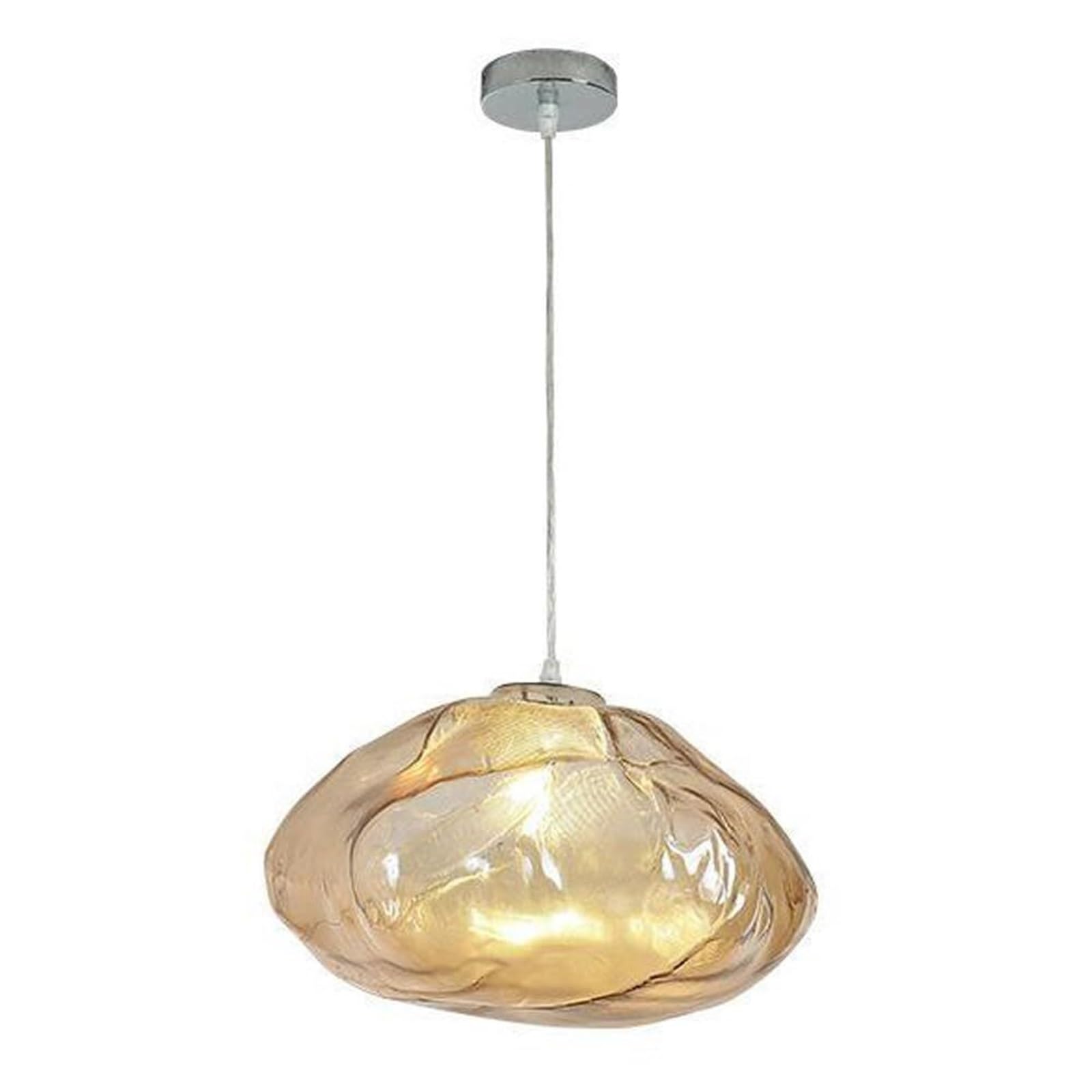KHUKHU Creative Cloud Glass Pendant Light Fixtures Mid Century Art Glass Chandelier for Living Room, Bar, Dining Room, Stairs Interior Decorative Light(C,20cm)