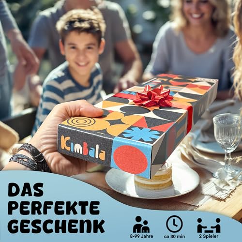 Spielario® Kimbala | Steinchenspiel | Kalaha Spiel | Mancala | Hus | Bao | Edelsteinspiel | Steinspiel | Spannendes Strategiespiel aus Holz | Für Kinder und Erwachsene | inkl. Beutel und Verpackung