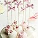 Honoson 100 Pieces Disposible Plastic Round Top Crystal Swizzle Sticks (Gold)