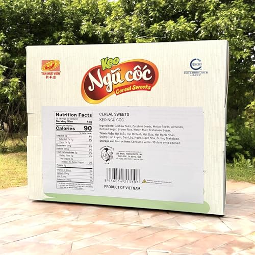 Image of 2 Packs - Cereal Sweets Nuts - Keo Ngu Coc - 13 Oz per Box with 2 Boxes per Order