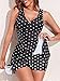 MiYang Women's Plus-Size Polka Dot Shaping Body One Piece Swim Dresses Swimsuit Black Polka Dot XX-Large (US 18W-20W)
