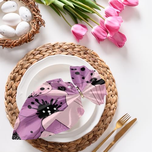 Servilletas de Tela Cosmos Flowers Set x6 50.5x50.5 cm miniatura 4