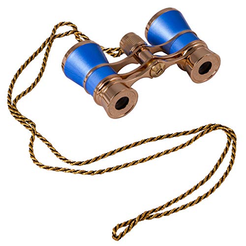 Levenhuk Broadway 325C Blue Wave Opera Glasses – Theater Binoculars with Removable Chain