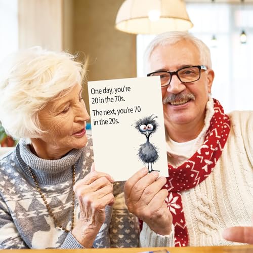 Funny 70th Birthday Card Gifts for Women Men, Happy 70th Birthday Decorations for Dad Mom, Cool Gifts for 70 Year Old Woman Man