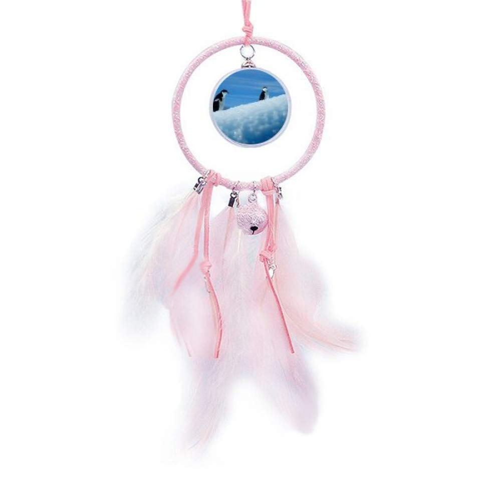 Atrapasueños de pingüinos antárticos con campana pequeña para decoración de dormitorio