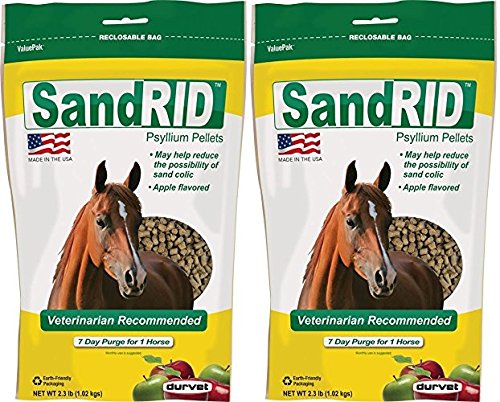 Durvet (2 Pack) Equine Sandrid Psyllium Pellets Value Pack for Equine, 2.3 lb