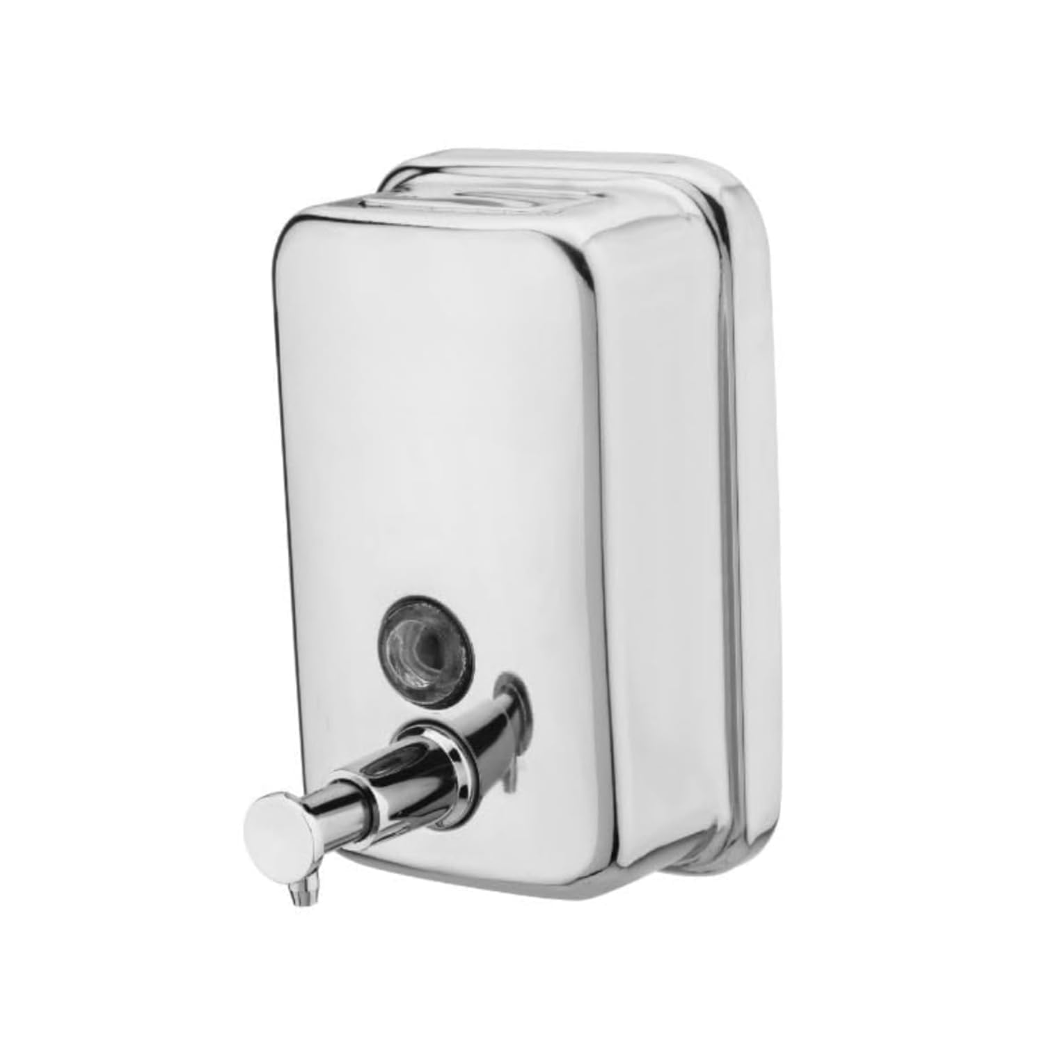PLUTO Commercial Soap Dispenser 500ml Wall-Mounted Stainless Steel Manual Liquid Pump Rust-Proof & Leak-Free Heavy Duty Design Ideal for Bathrooms, Kitchen