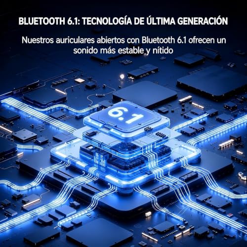 Miniatura 7 de Auriculares Open Ear Deportivos Bluetooth 6.1 de Cuello, Negro