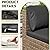LHBcraft 7 Piece Patio Furniture Set, Outdoor Furniture Patio Sectional Sofa Set, All Weather PE Rattan Outdoor with Black Cushion and Glass Table