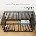 Heavy Duty Indoor Dog Crate Extra Large Adjustable Collapsibles Fence  Thickened Square Tube Design for All Dog Breeds, Combination Crate/Playpen, Black(120 * 60 * 60cm-6pcs)