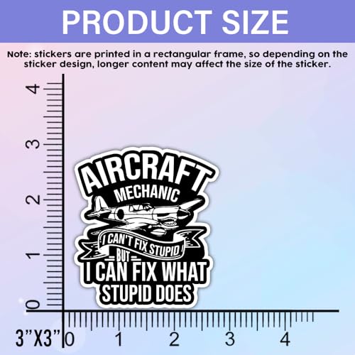 Image of SODAVA (3Pcs, 3in) Aircraft Mechanic Stickers, Waterproof Vinyl Decals for Aviation Technicians Maintenance Crew Gift Tool Box Laptop Car Decor Hard Hat, Tools Gift Decoration Laptop Stickers