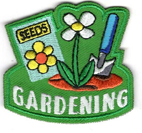 GARDENING Iron On Patch Flowers Vegetables Gardening