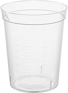 Globe Scientific 5920 Polypropylene Graduated Specimen Container Collection Cup with Pour Spout, 6.5 oz Capacity (Case of 500)
