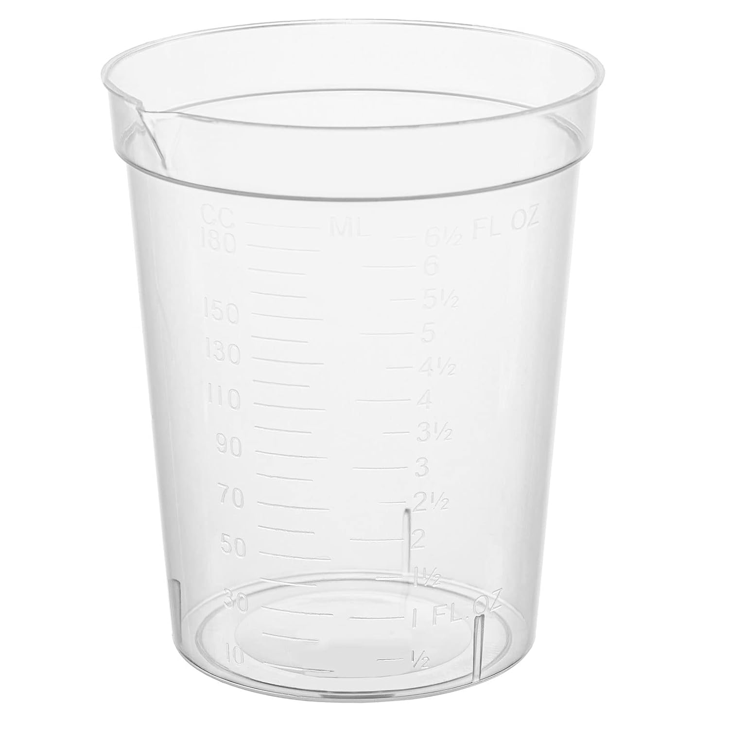 Globe Scientific 5920 Specimen Container with Pour Spout, 6.5oz, PP, Graduated, Pack of 500
