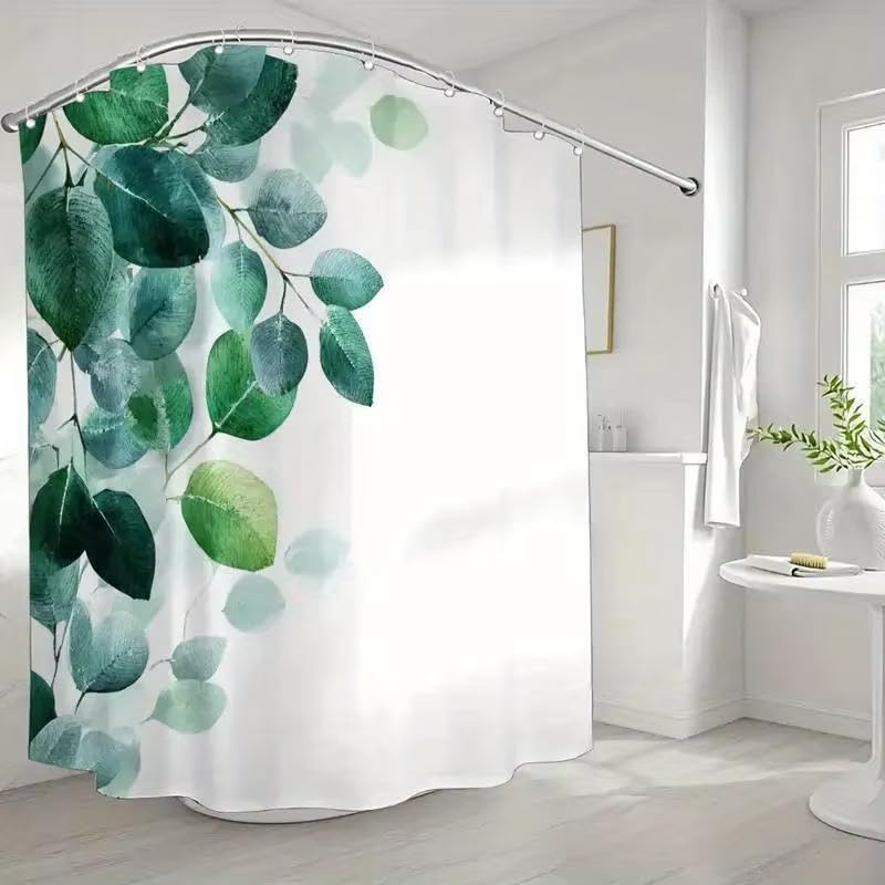 Rideau de douche eucalyptus 140x180 cm en polyester imperméable - 7