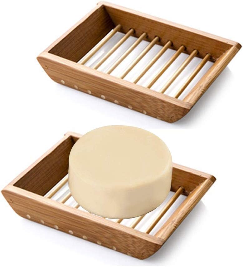 Amazon.com: Wooden Soap Dish for Shower,Set of 3,Self Draining Bar ...